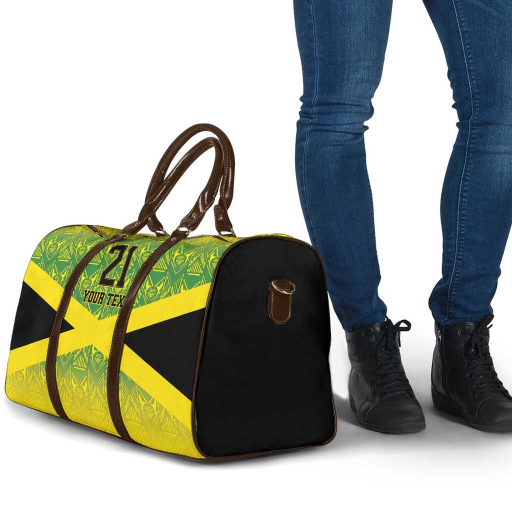 Afro-Jamaicans Custom Travel Bag Reggae Boyz With Traditional Pattern