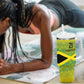 Afro-Jamaicans Custom Tumbler With Handle Reggae Boyz With Traditional Pattern