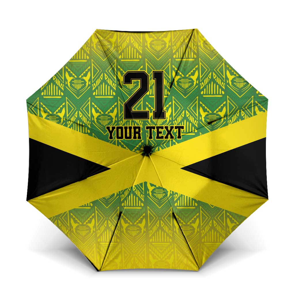 Afro-Jamaicans Custom Umbrella Reggae Boyz With Traditional Pattern