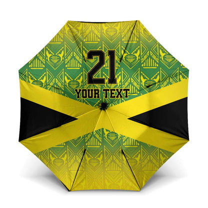 Afro-Jamaicans Custom Umbrella Reggae Boyz With Traditional Pattern