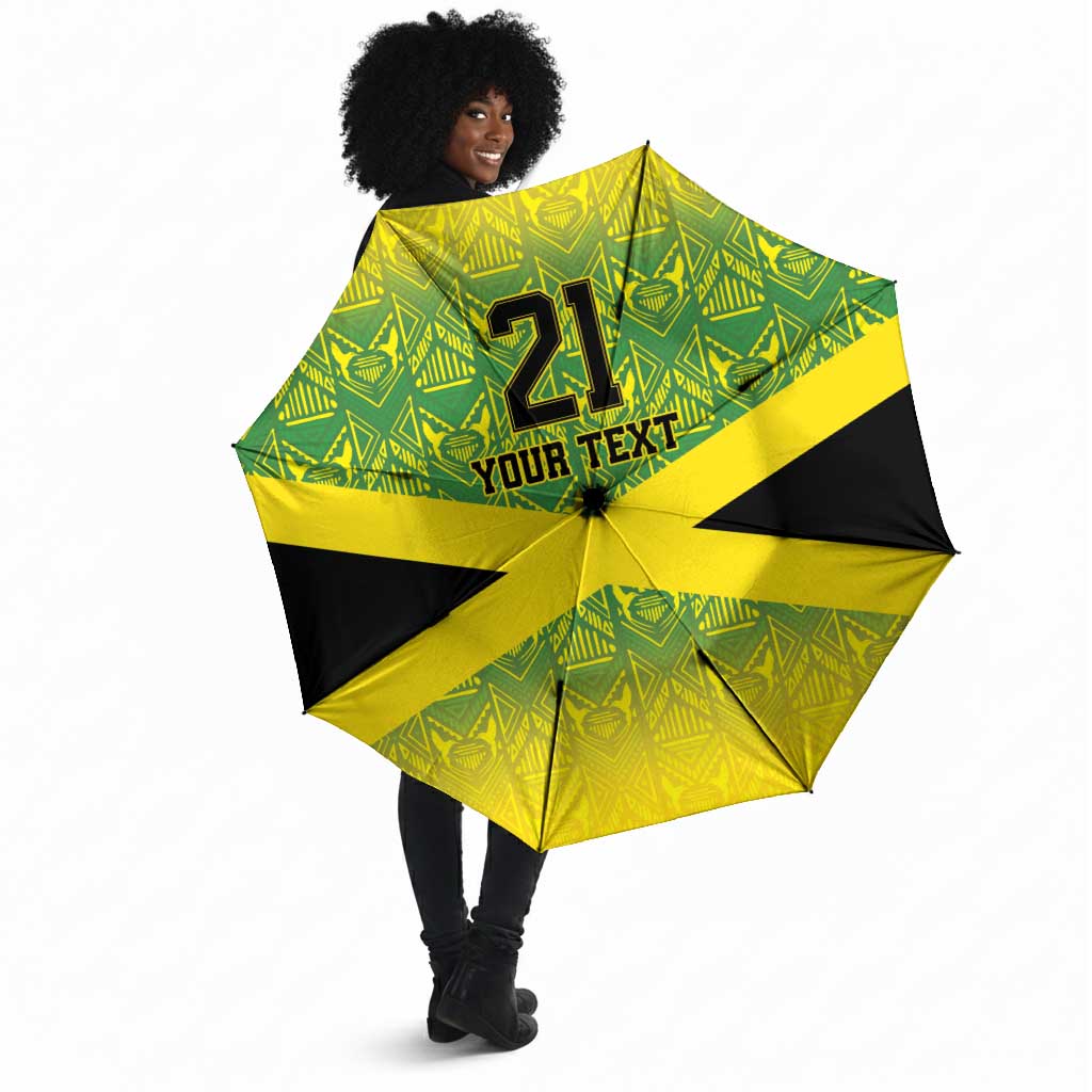 Afro-Jamaicans Custom Umbrella Reggae Boyz With Traditional Pattern
