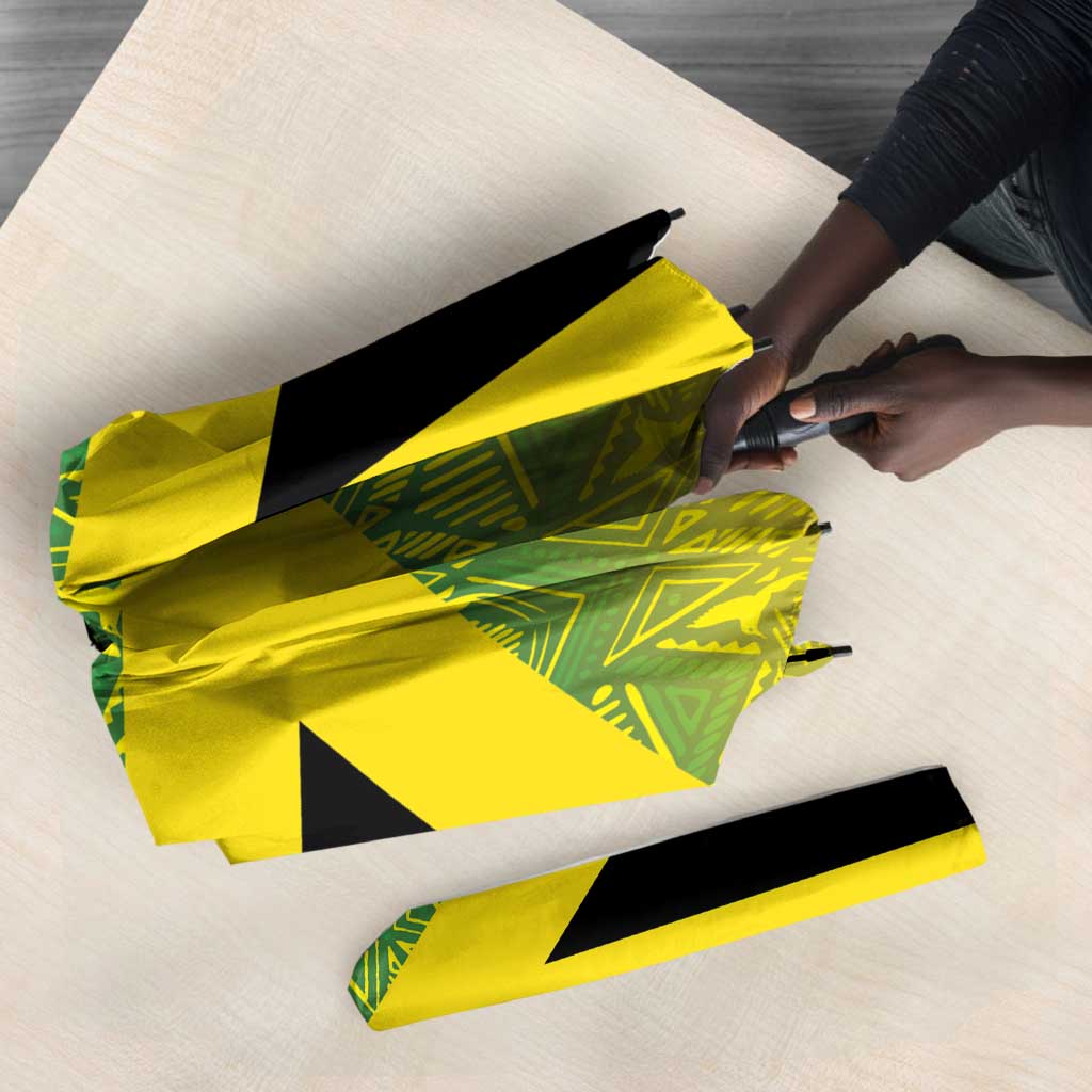 Afro-Jamaicans Custom Umbrella Reggae Boyz With Traditional Pattern