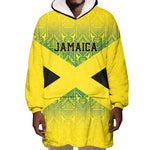 Afro-Jamaicans Custom Wearable Blanket Hoodie Reggae Boyz With Traditional Pattern
