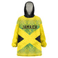 Afro-Jamaicans Custom Wearable Blanket Hoodie Reggae Boyz With Traditional Pattern