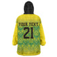 Afro-Jamaicans Custom Wearable Blanket Hoodie Reggae Boyz With Traditional Pattern