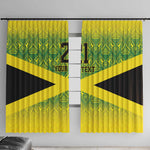 Afro-Jamaicans Custom Window Curtain Reggae Boyz With Traditional Pattern