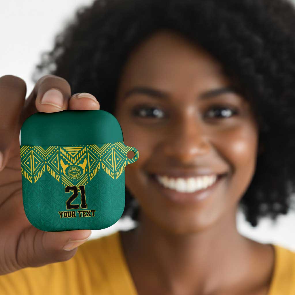 Afro-Jamaicans Tribal Custom Football AirPods Case Green Style