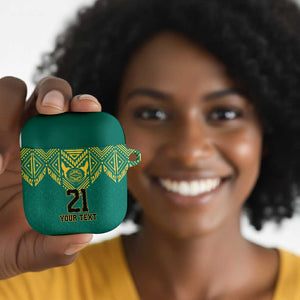 Afro-Jamaicans Tribal Custom Football AirPods Case Green Style