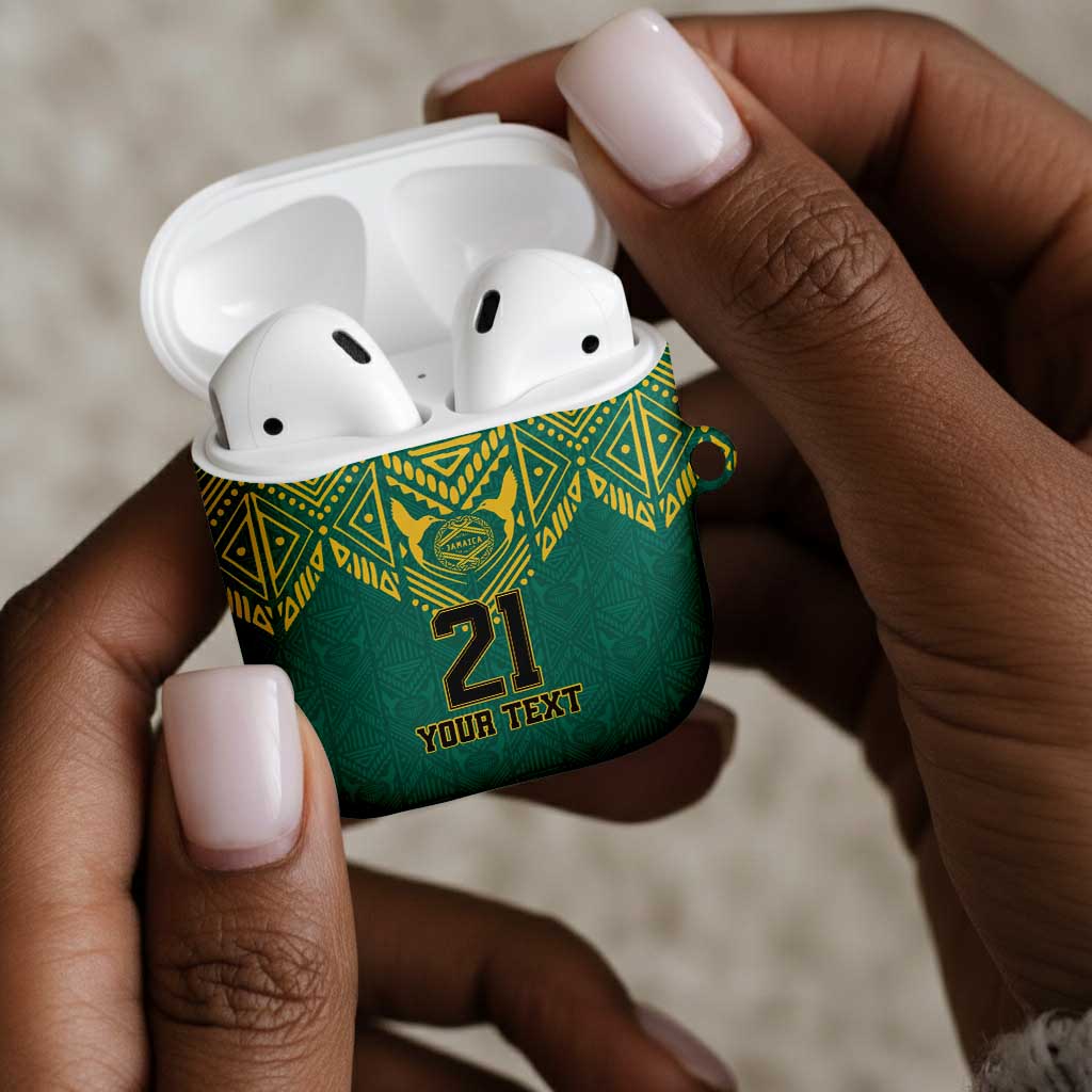 Afro-Jamaicans Tribal Custom Football AirPods Case Green Style