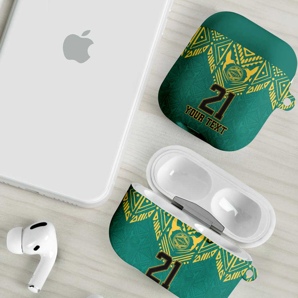 Afro-Jamaicans Tribal Custom Football AirPods Case Green Style