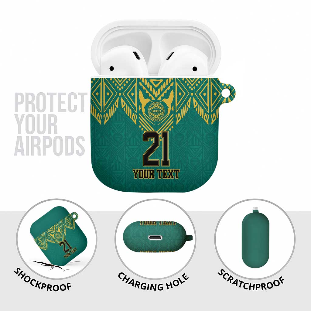 Afro-Jamaicans Tribal Custom Football AirPods Case Green Style