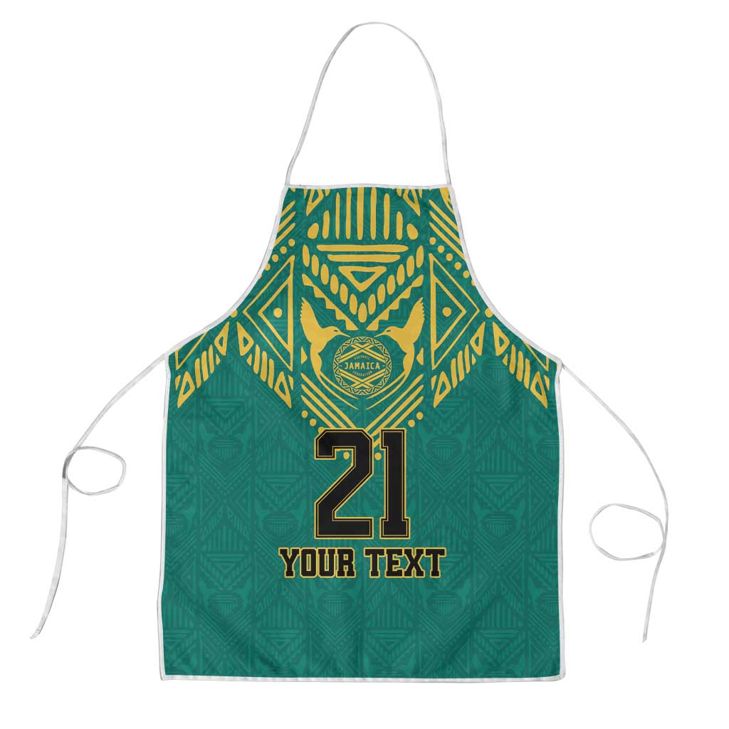 Afro-Jamaicans Tribal Custom Football Apron Green Style