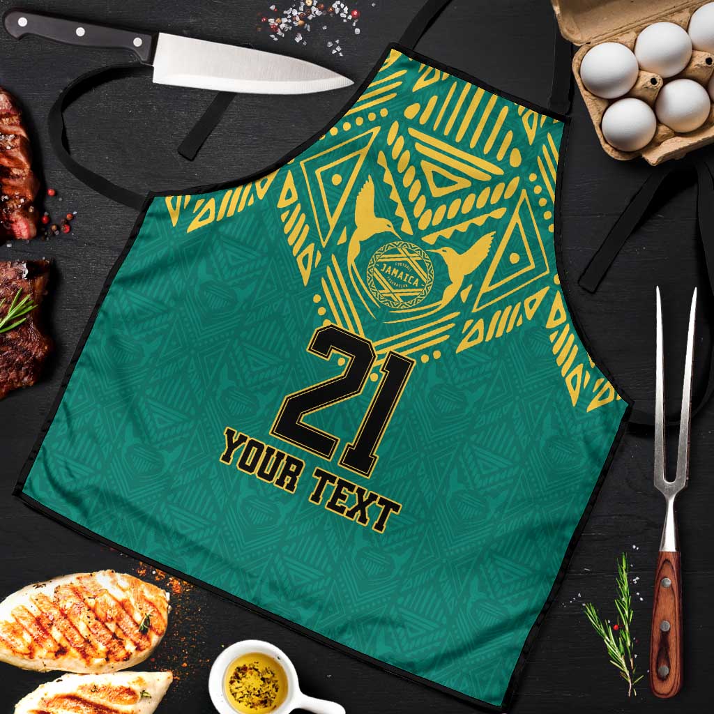 Afro-Jamaicans Tribal Custom Football Apron Green Style
