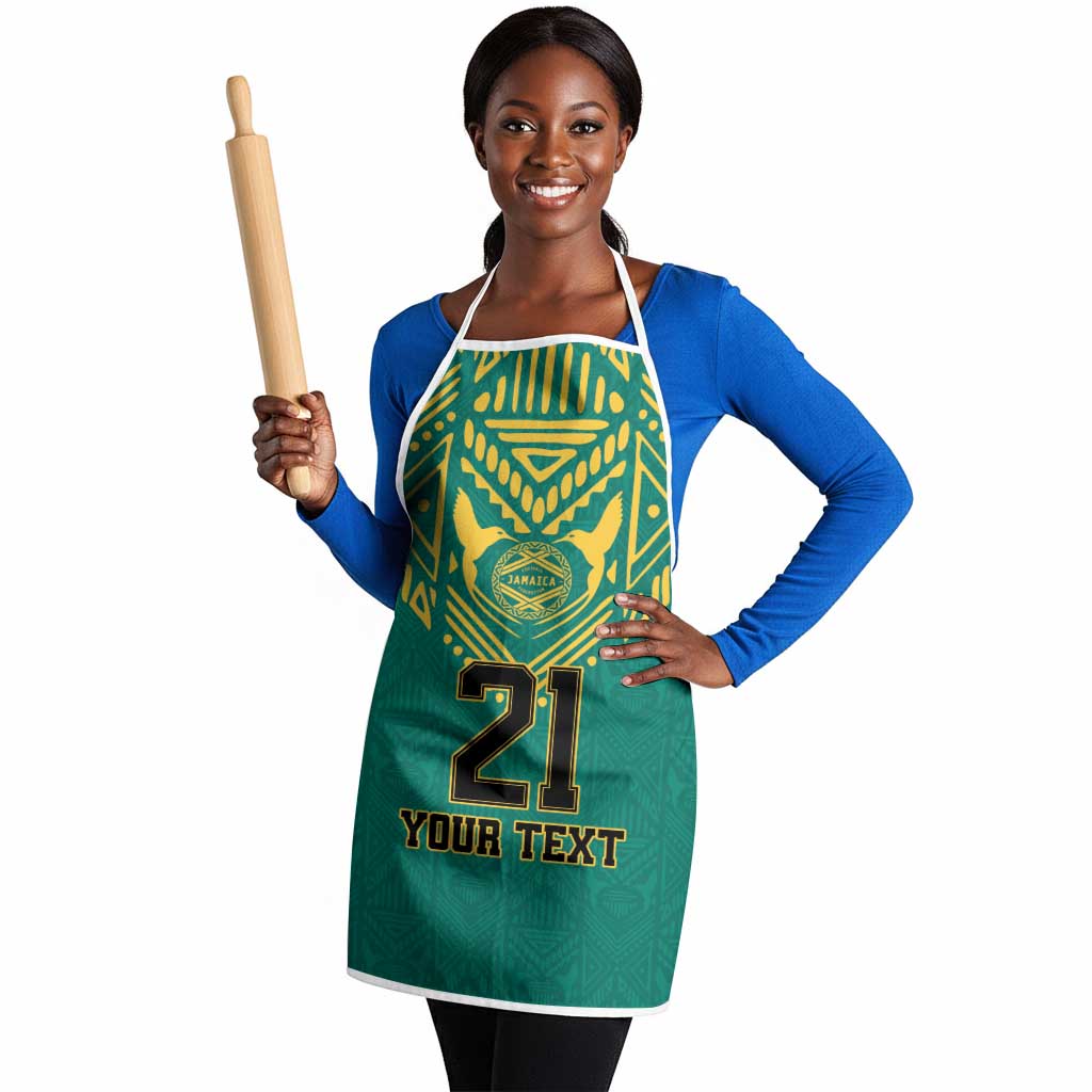 Afro-Jamaicans Tribal Custom Football Apron Green Style