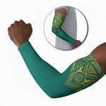 Afro-Jamaicans Tribal Custom Football Arm Sleeves Green Style