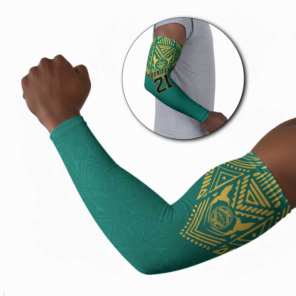 Afro-Jamaicans Tribal Custom Football Arm Sleeves Green Style