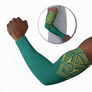 Afro-Jamaicans Tribal Custom Football Arm Sleeves Green Style