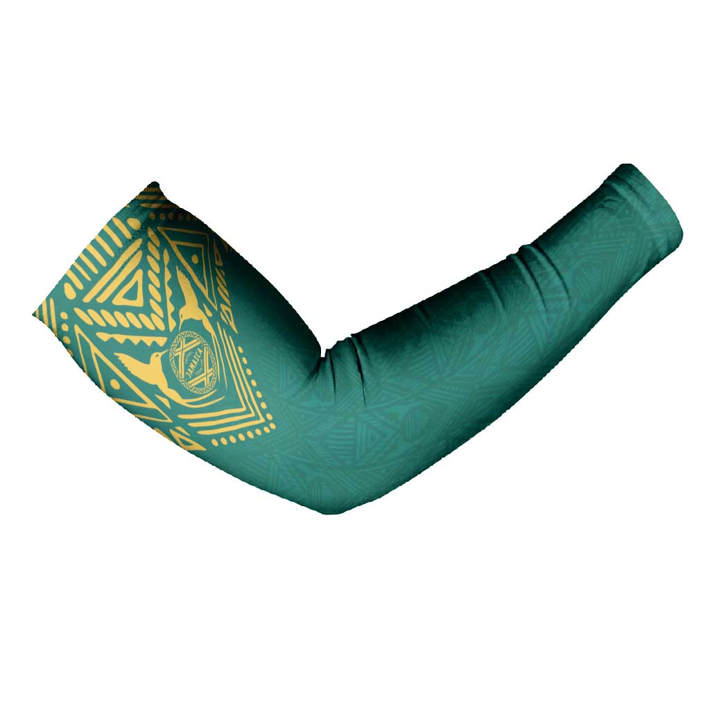 Afro-Jamaicans Tribal Custom Football Arm Sleeves Green Style