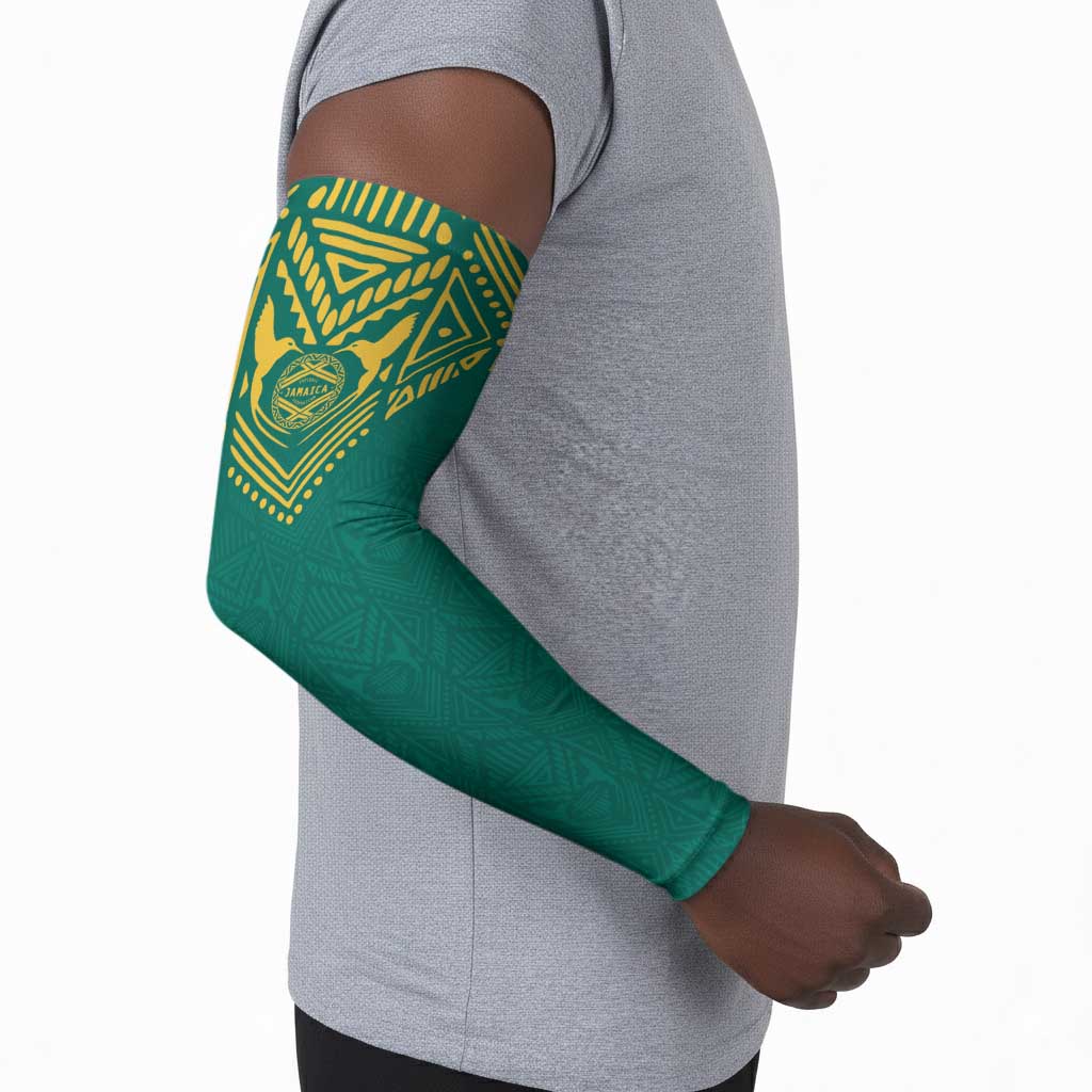 Afro-Jamaicans Tribal Custom Football Arm Sleeves Green Style