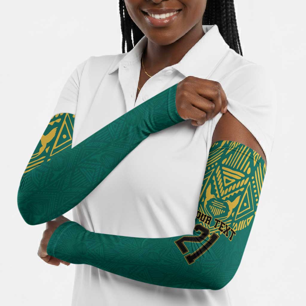 Afro-Jamaicans Tribal Custom Football Arm Sleeves Green Style