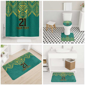 Afro-Jamaicans Tribal Custom Football Bathroom Set Green Style