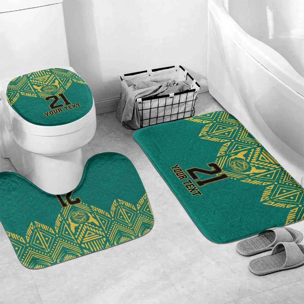 Afro-Jamaicans Tribal Custom Football Bathroom Set Green Style