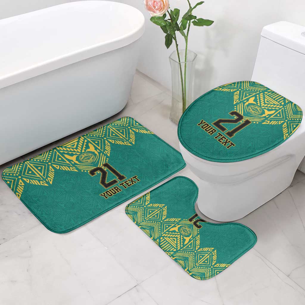 Afro-Jamaicans Tribal Custom Football Bathroom Set Green Style