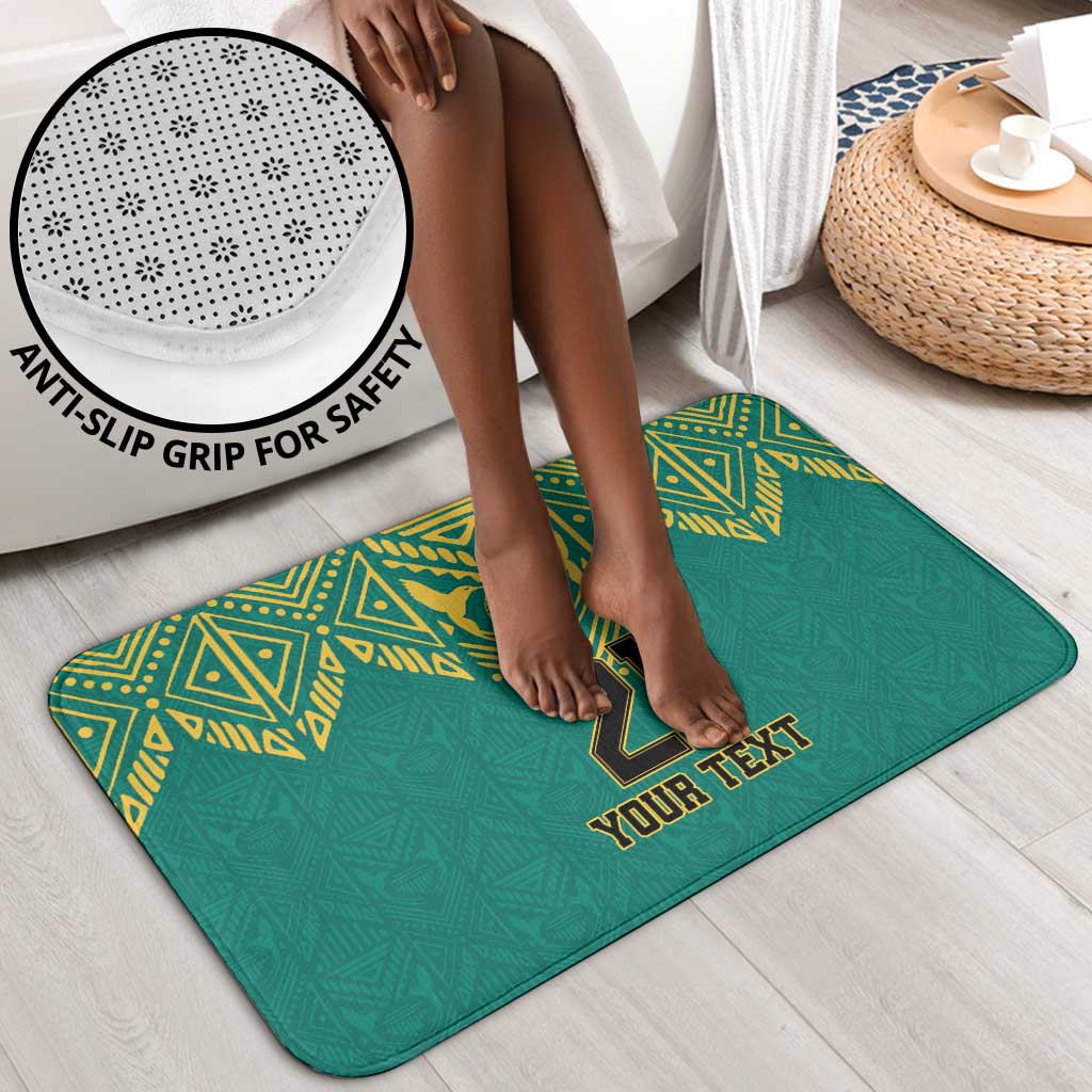 Afro-Jamaicans Tribal Custom Football Bathroom Set Green Style