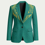 Afro-Jamaicans Tribal Custom Football Blazer Green Style