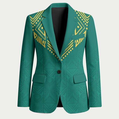 Afro-Jamaicans Tribal Custom Football Blazer Green Style