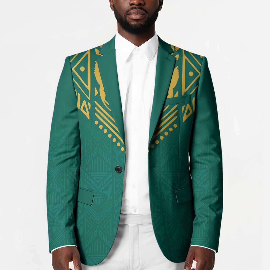 Afro-Jamaicans Tribal Custom Football Blazer Green Style