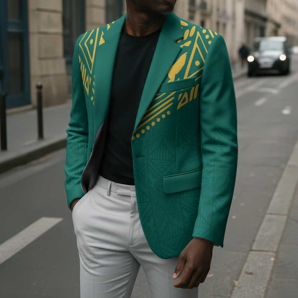 Afro-Jamaicans Tribal Custom Football Blazer Green Style