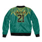 Afro-Jamaicans Tribal Custom Football Bomber Jacket Green Style