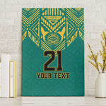 Afro-Jamaicans Tribal Custom Football Canvas Wall Art Green Style