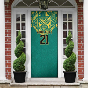 Afro-Jamaicans Tribal Custom Football Door Cover Green Style