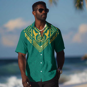 Afro-Jamaicans Tribal Custom Football Hawaiian Shirt Green Style