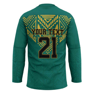 Afro-Jamaicans Tribal Custom Football Hockey Jersey Green Style