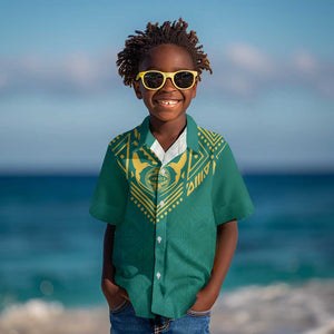 Afro-Jamaicans Tribal Custom Football Kid Hawaiian Shirt Green Style