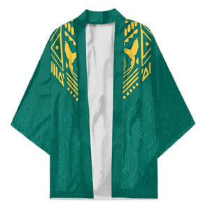 Afro-Jamaicans Tribal Custom Football Kimono Green Style