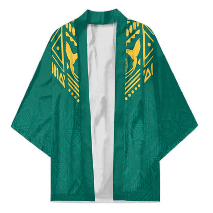 Afro-Jamaicans Tribal Custom Football Kimono Green Style