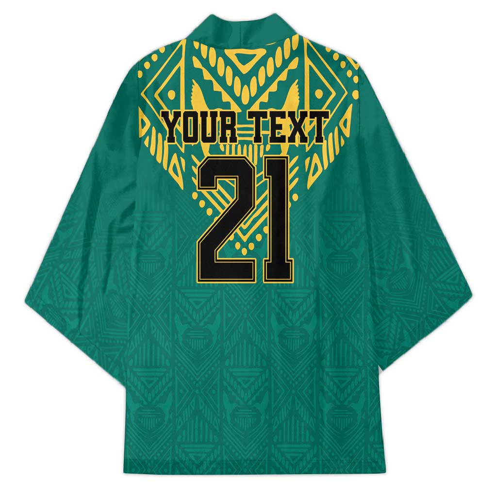 Afro-Jamaicans Tribal Custom Football Kimono Green Style