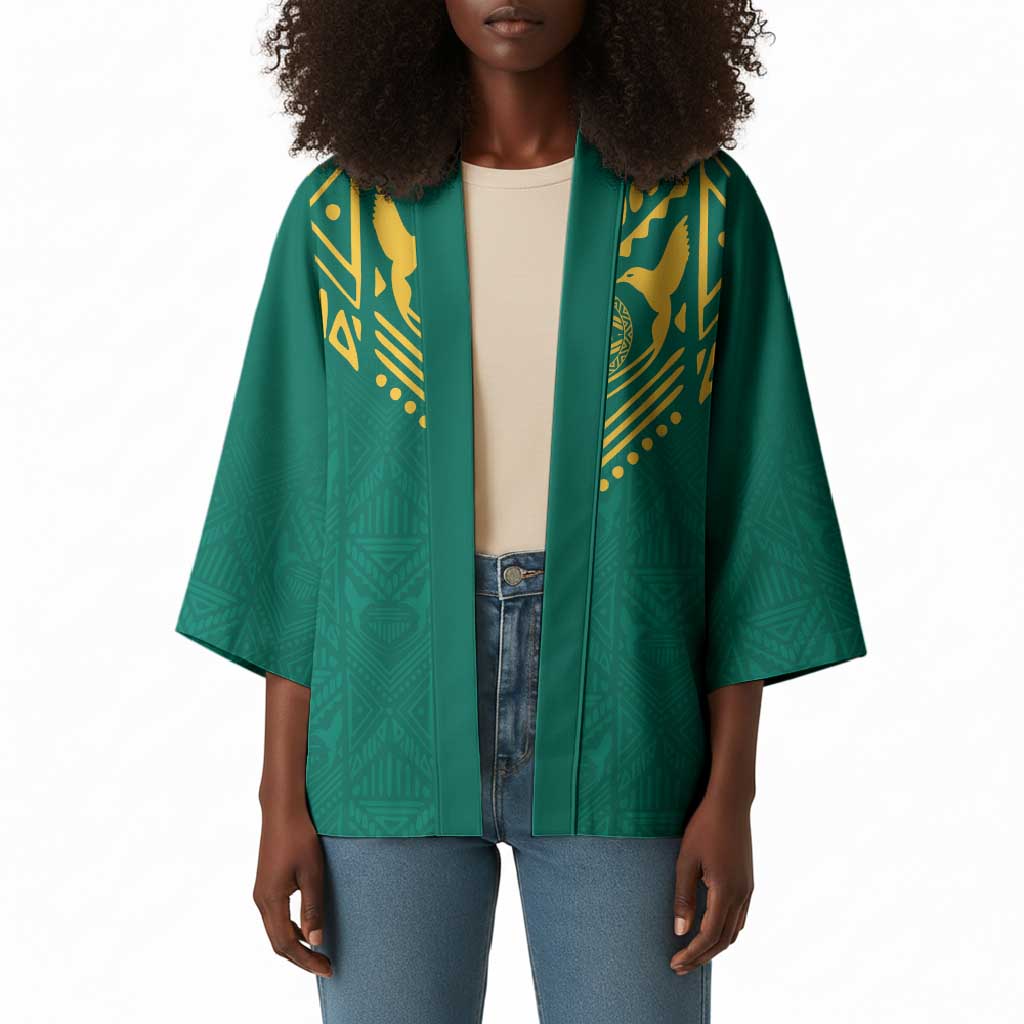 Afro-Jamaicans Tribal Custom Football Kimono Green Style