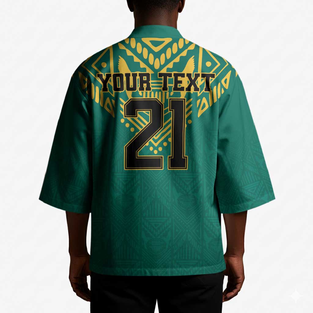 Afro-Jamaicans Tribal Custom Football Kimono Green Style