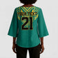 Afro-Jamaicans Tribal Custom Football Kimono Sleeve Blouse Green Style