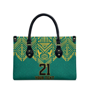 Afro-Jamaicans Tribal Custom Football Leather Bag Green Style