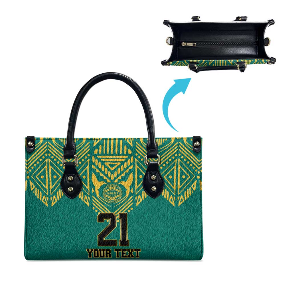 Afro-Jamaicans Tribal Custom Football Leather Bag Green Style