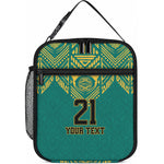 Afro-Jamaicans Tribal Custom Football Lunch Bag Green Style