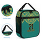 Afro-Jamaicans Tribal Custom Football Lunch Bag Green Style