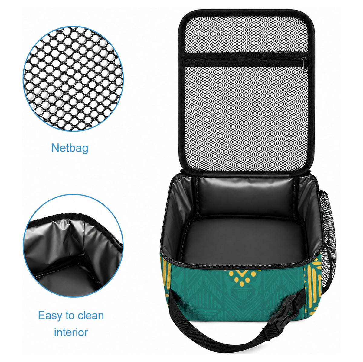 Afro-Jamaicans Tribal Custom Football Lunch Bag Green Style