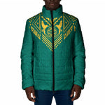 Afro-Jamaicans Tribal Custom Football Padded Jacket Green Style